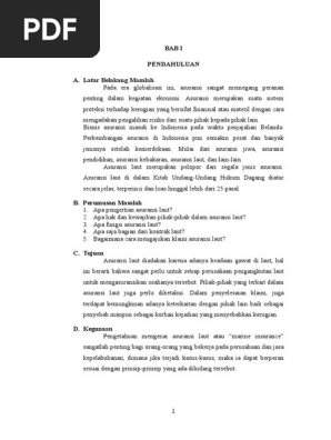 Makalah Asuransi Laut