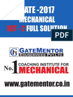 GATE-2017 MECHANICAL SET-2 FULL SOLUTION UNDER 40