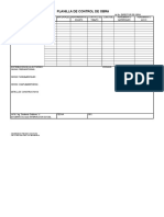 Planilla de Control y Seguimiento de Obra