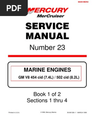Merc Service Manual 23 454 502 Engines Pdf Internal Combustion Engine Propeller