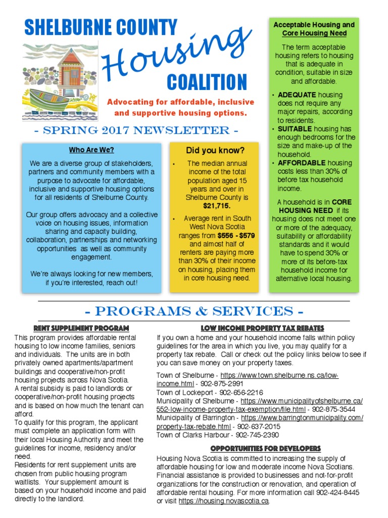Spring 2017 Housing Newsletter | PDF | Affordable Housing | Public Housing