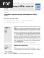 La Conciencia Fonémica, Aliada de La Adquisición Del Lenguaje