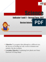 Science: Indicator 1 and 2 - Second Term, 2017 Seventh Grade Boston International School