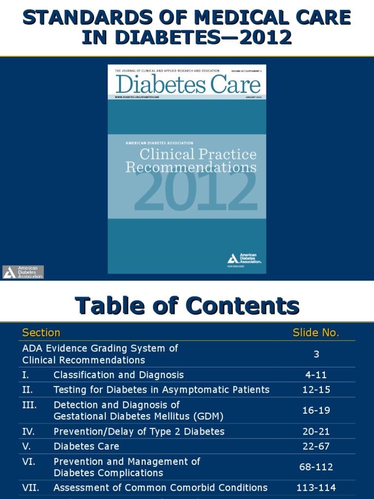 ADA Standards of Medical Care 2012 FINAL Hypertension Diabetes