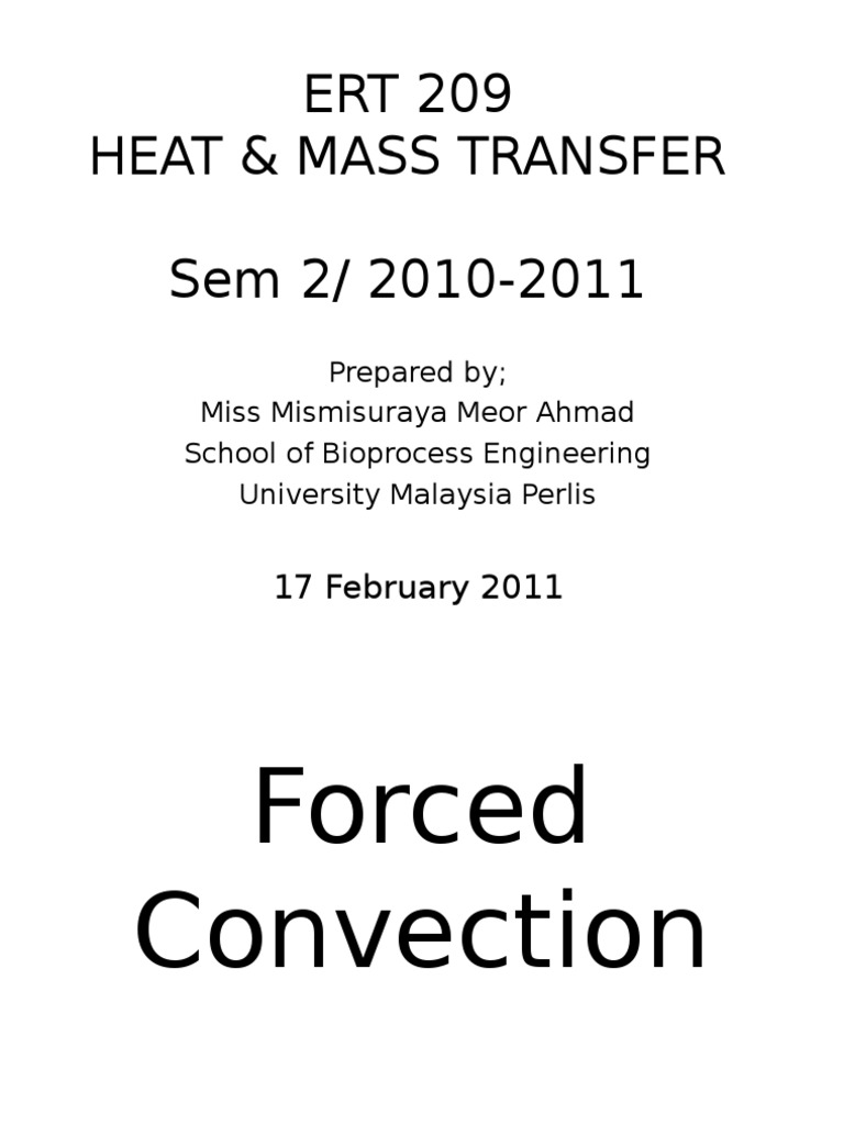Forced Convection Heat Transfer Analysis | PDF | Boundary Layer | Fluid ...