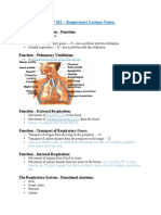 A&P 302 - Respiratory Notes