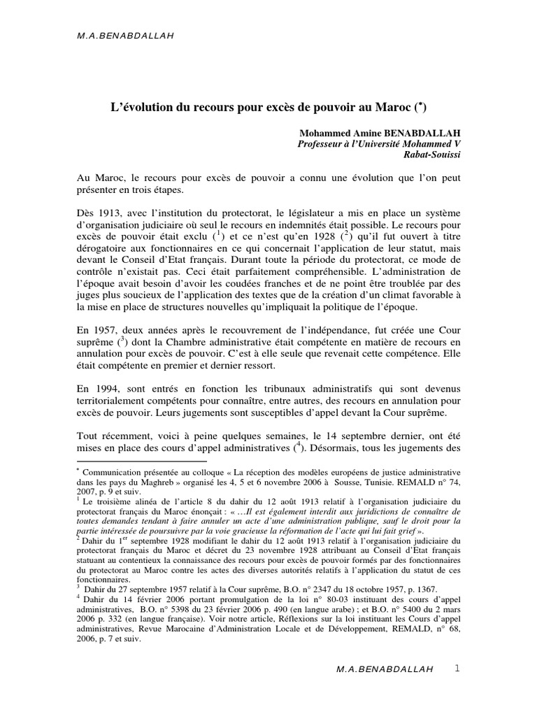 Le Recours Pour Excès De Pouvoir Dissertation