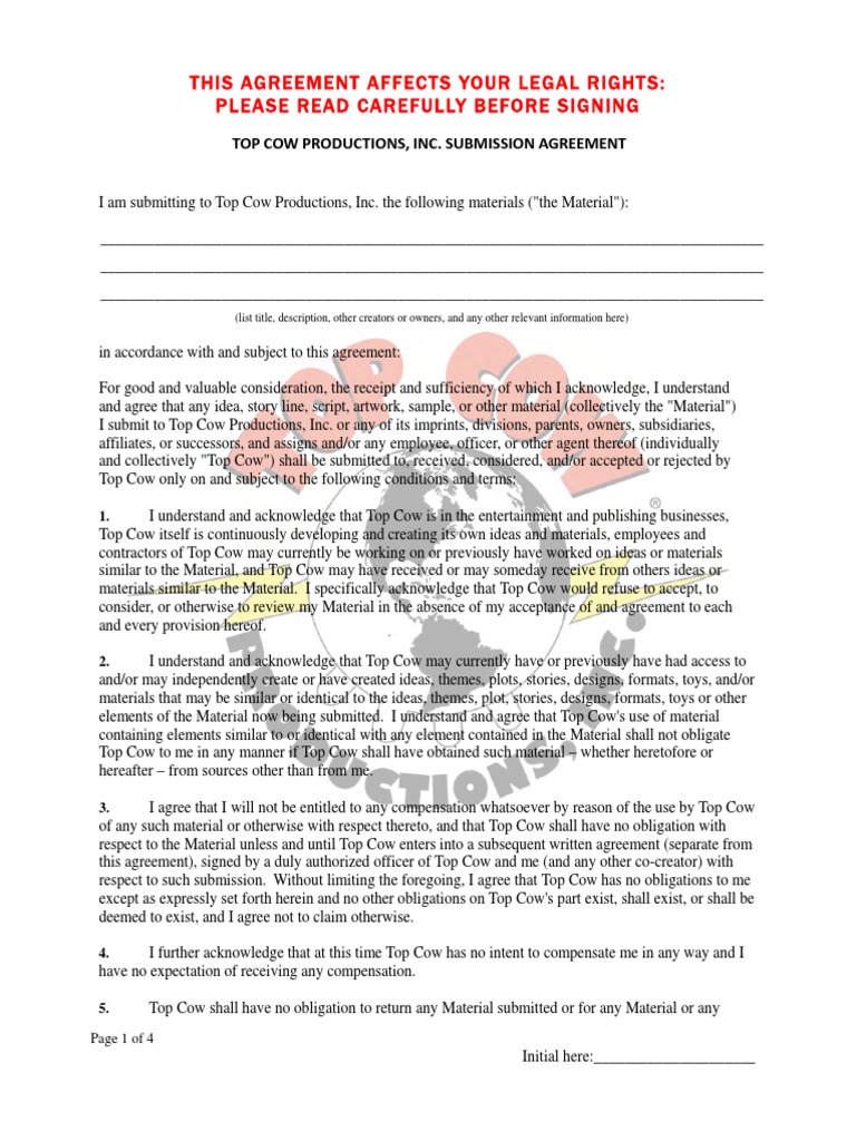 Submission Agreement 1 | Arbitration | Trademark