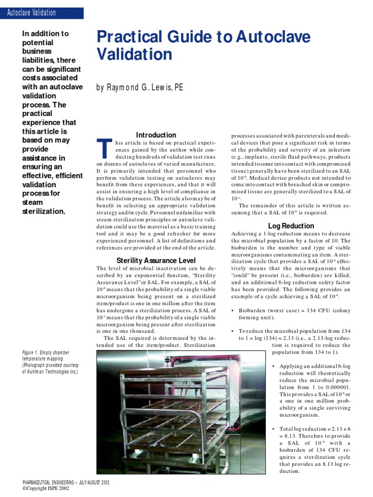Practical Guide to autoclave validation.pdf Chemistry Applied And