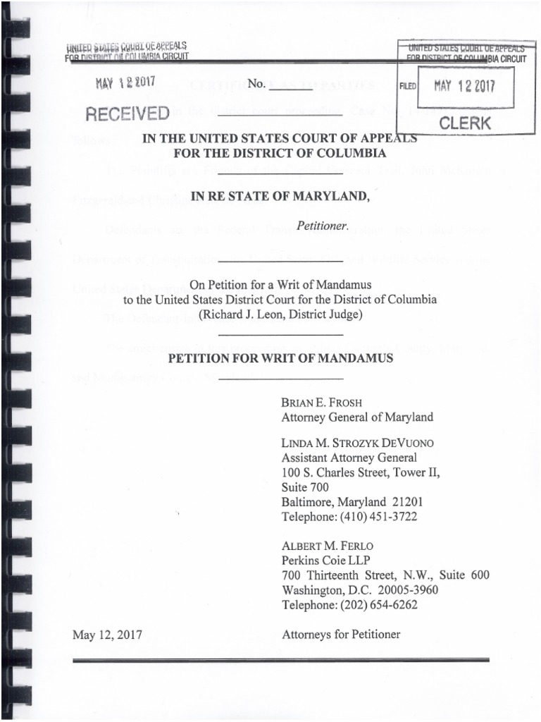 state-of-maryland-petition-for-writ-of-mandamus
