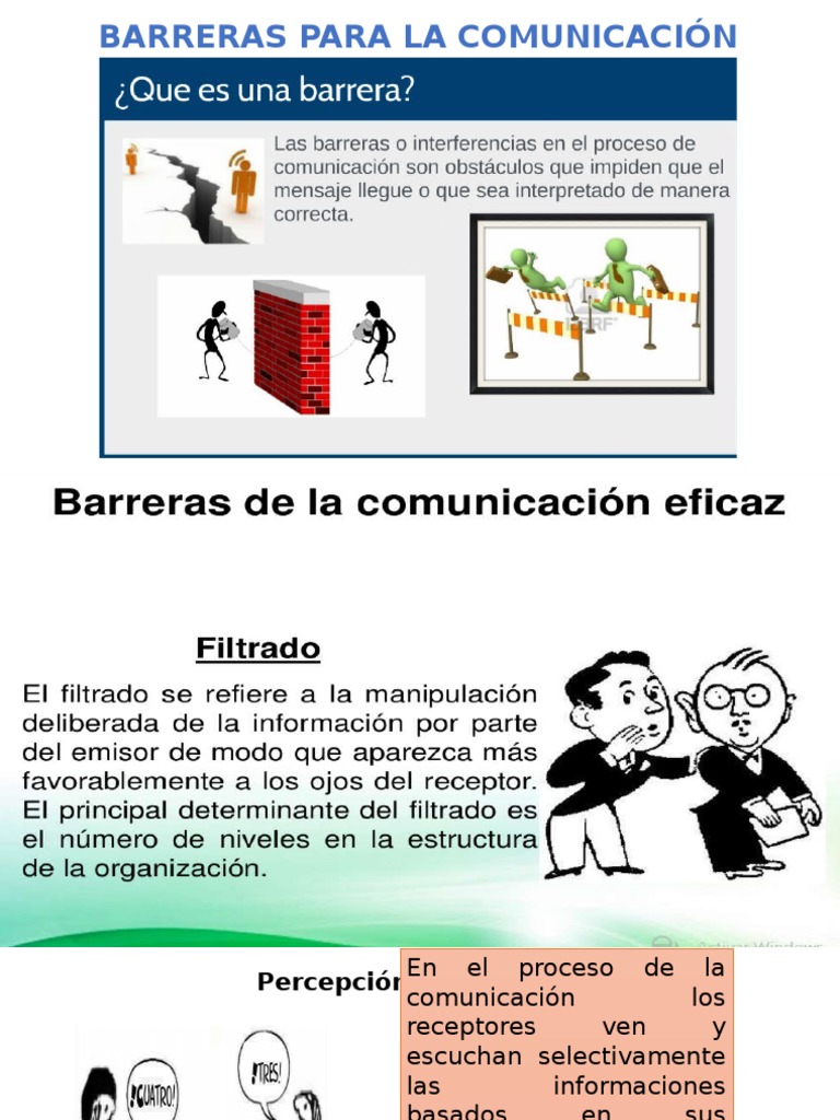 Barreras Para La Comunicacion Eficaz Comportamiento