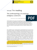 What I Am Reading - The Anthropology of Ontology (Religion)