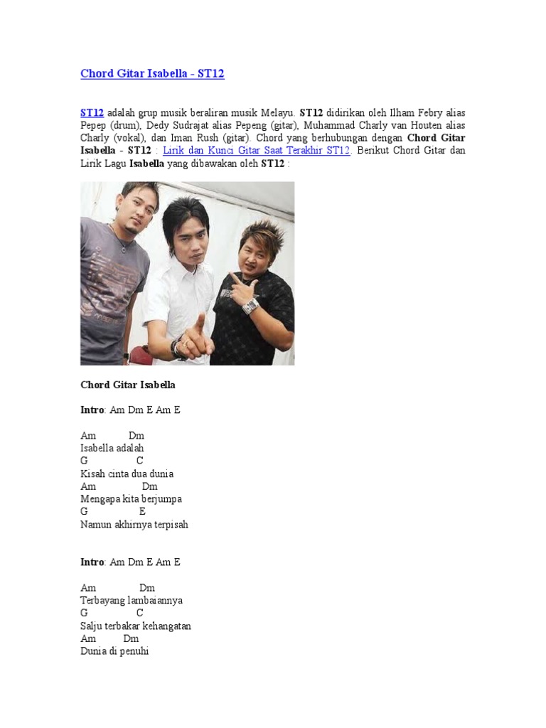 Chord Gitar Isabella Pdf
