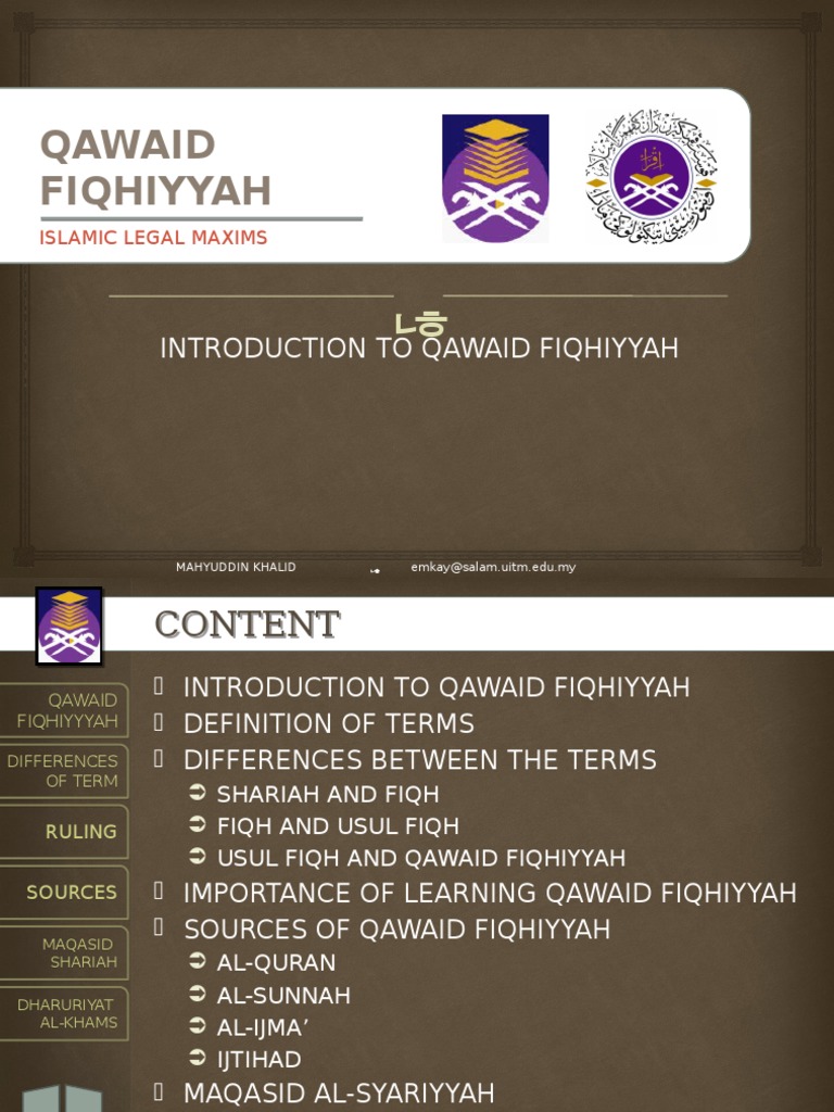 Qawaid Fiqhiyyah Pdf Sharia Tawhid