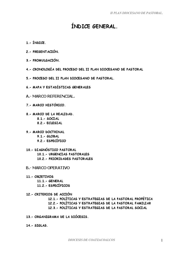 Plan Diocesano de Pastoral PDF | PDF | Seminario | Iglesia Católica