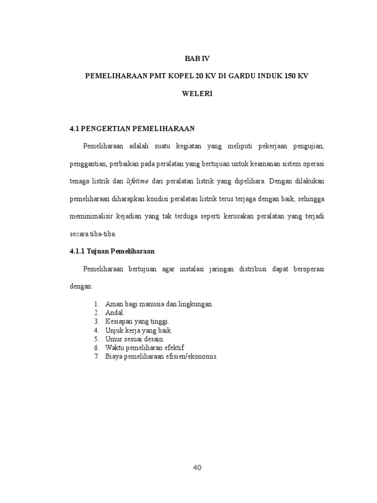 PEMELIHARAAN KUBIKEL 20 KV GI WELERI PEMELIHARAAN KUBIKEL 20 KV GI WELERI