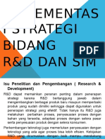 Implementasi Strategi Bidang R&D Dan SIM