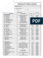 Checklist FinishGoods KWH CDMA