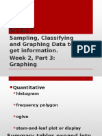 Sampling, Classifying and Graphing Data To Get Information. Week 2, Part 3: Graphing
