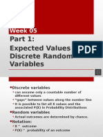 Week 05: Expected Values of Discrete Random Variables