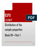 Distribution of The Sample Proportion Week 09 - Part 1