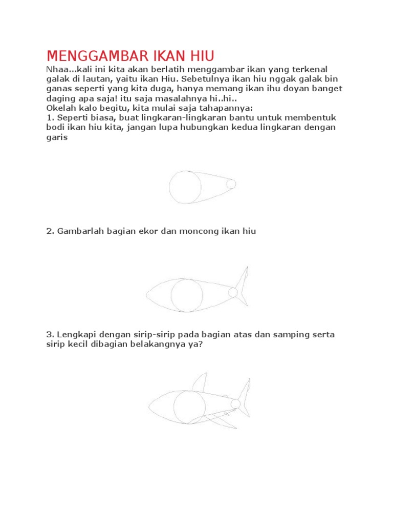 Menggambar Ikan Hiu | PDF