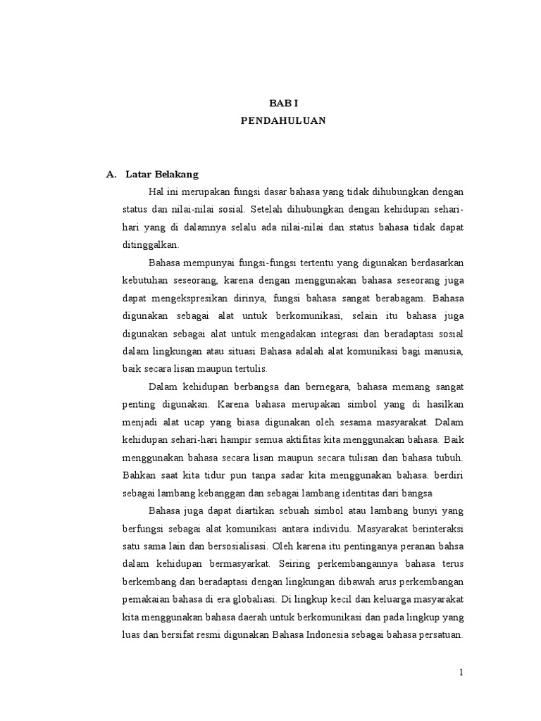 Fungsi Bahasa Indonesia