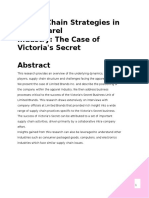 Supply Chain Strategies in The Apparel Industry The Case of Victoria S Secret