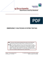 Emergency Shutdown System Testing