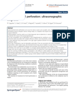 Gastrointestinal Perforation: Ultrasonographic Diagnosis: Research Open Access