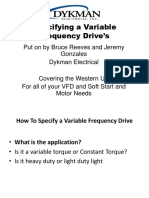 Specifying a Variable Frequency Drive