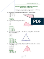 (8.8.1) Soal Dan Pembahasan Teorema Pythagoras, Matematika SLTP Kelas 8