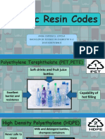 Plastic Resin Codes: Anna Carissa S. Loyola Bachelor of Science I N Chemistry 4 - 2 2013-02870-MN-0