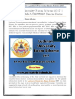 Lucknow University Exam Scheme 2017 | Download BA/MA/BSC/MSC Exams Dates