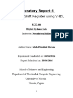 Universal Shift Register Using VHDL: Laboratory Report 4