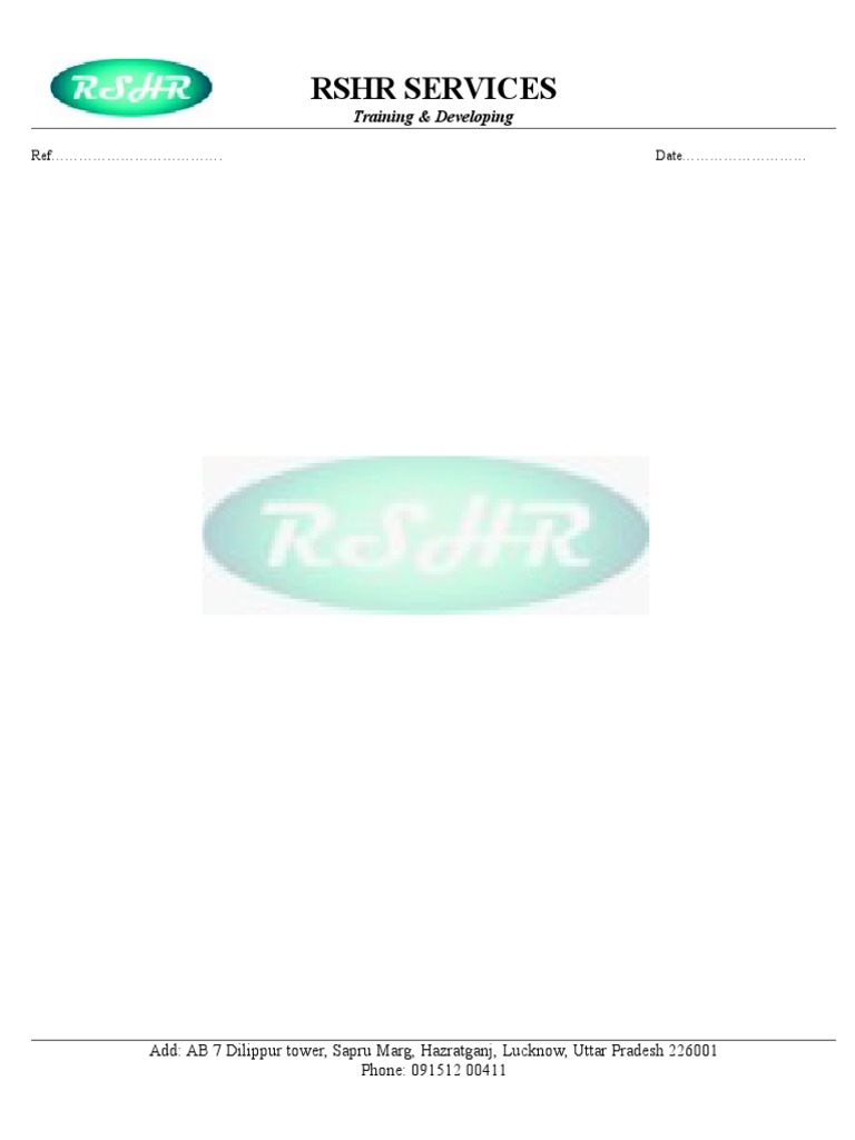 RSHR Training and Development Services | PDF