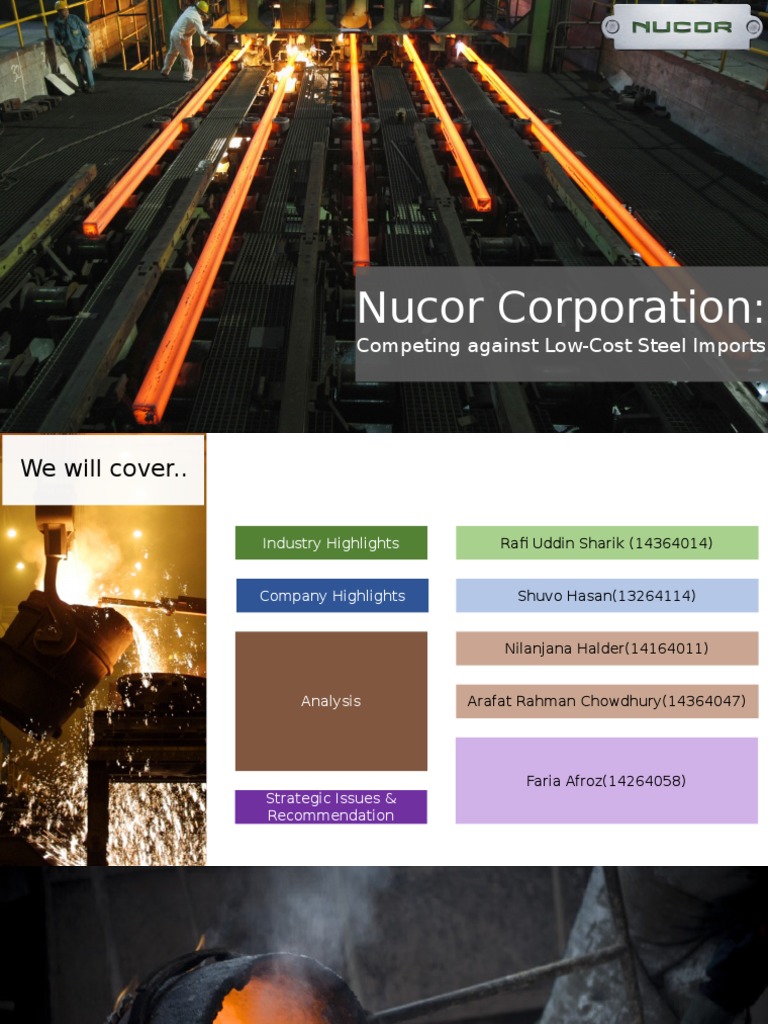 Group 3 Nucor Corporation | PDF | Swot Analysis | Strategic Management