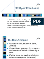 Fmea of Co Air Conditioning Systems: by Dr.-Ing. Ulrich Hussels Risa Sicherheitsanalysen GMBH, Germany