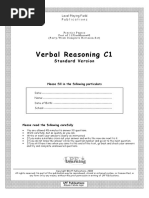 Verbal Reasoning C1: Standard Version