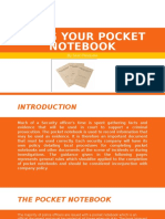Using Your Pocket Notebook