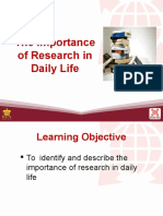 Importance of Research in Daily Life