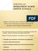 A Synopsis Of: Financial Management in New York Charter Schools