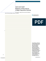 Anterior Insula Volume and Guilt Neurobehavioral Markers of Recurrence