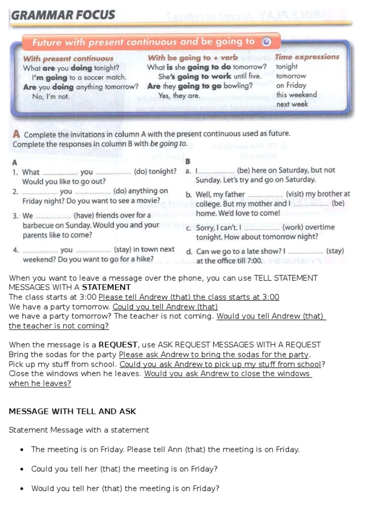 Ask vs Tell: Message Guidelines | PDF | Linguistics | Language Mechanics