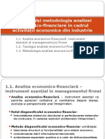 I. Obiectul Și Metoda Analizei Ec-financiară În Industrie