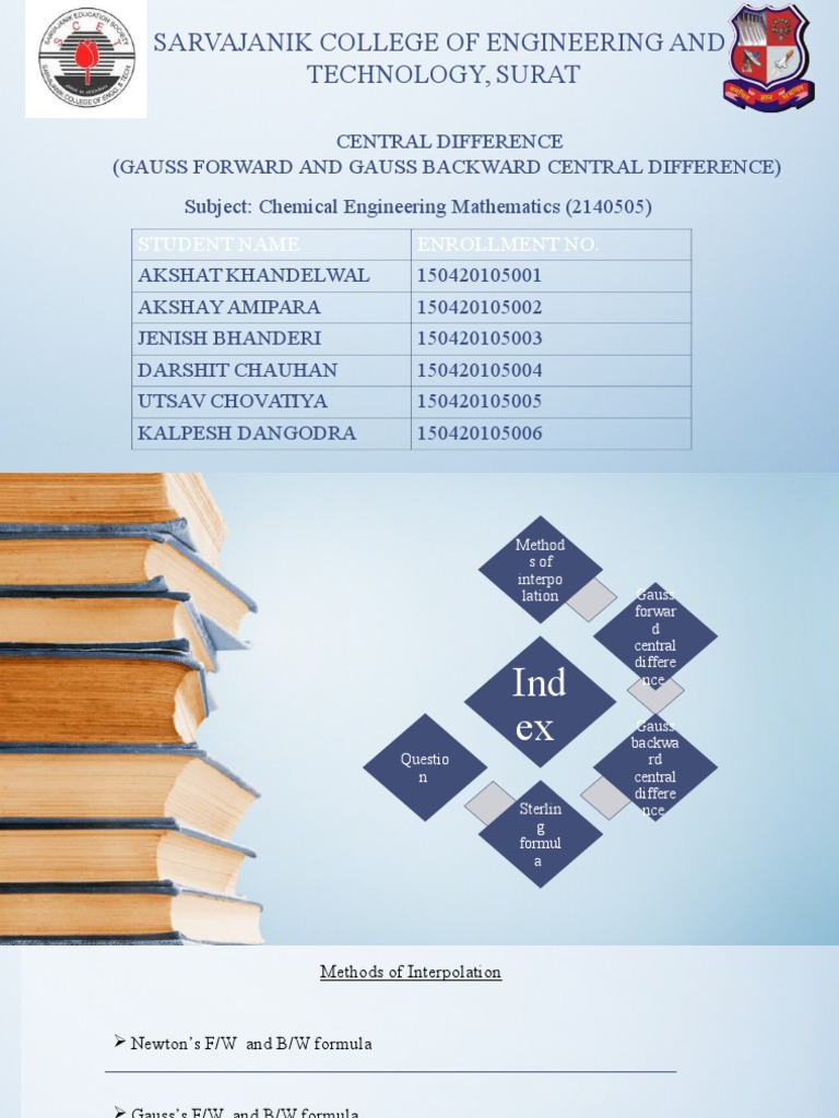 Central Difference Methods in Interpolation | PDF | Finite Difference ...