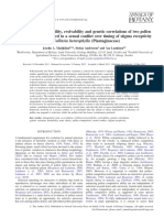 Estimation of Heritability, Evolvability and Genetic Correlations of Two Pollen