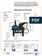 Calibration Certificate: Krulex Services Limited