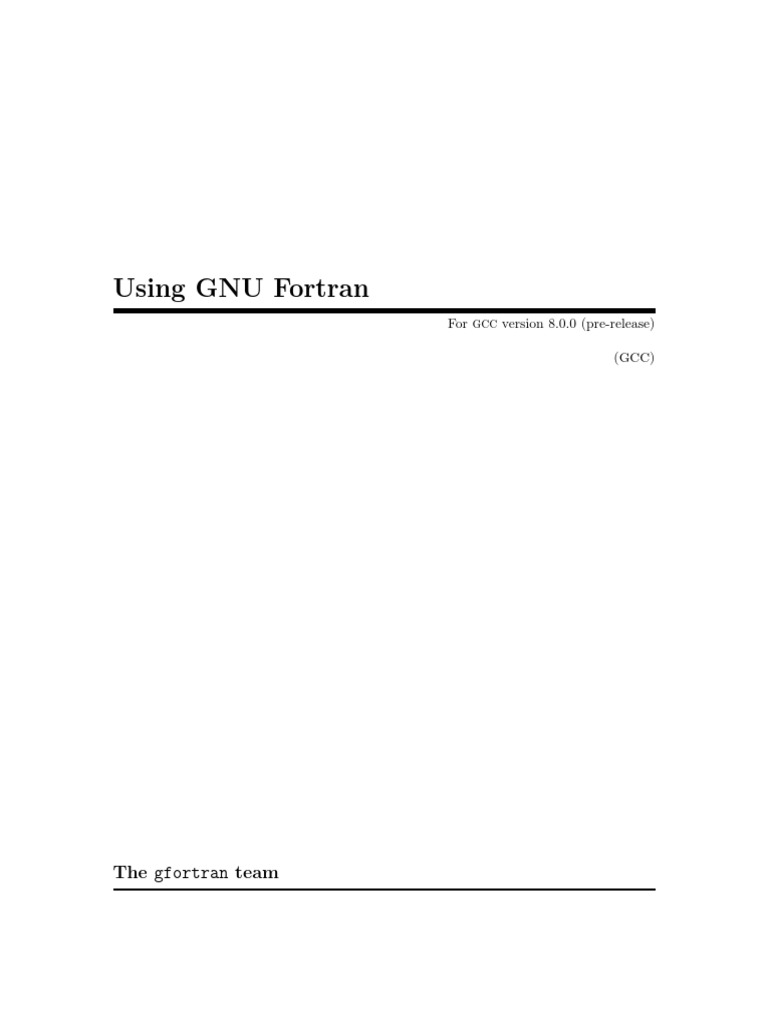 G Fortran Gnu Subroutine
