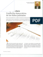 Lenguaje Claro - Condición Democrática de Los Fallos Judiciales PDF